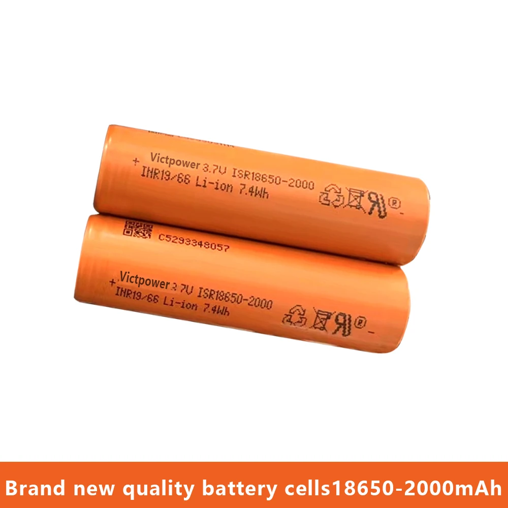 100 sztuk/partia 18650 litowo-akku akumulatory litowe 2000 mah18650 baterias 3.7v litowo-jonowa cena hurtowa