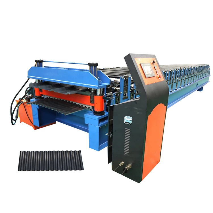 Corrugated Roof Sheet Iron Sheet Making Machine Corrugated Roll Forming Machine with Gear Bearing Motor Pump