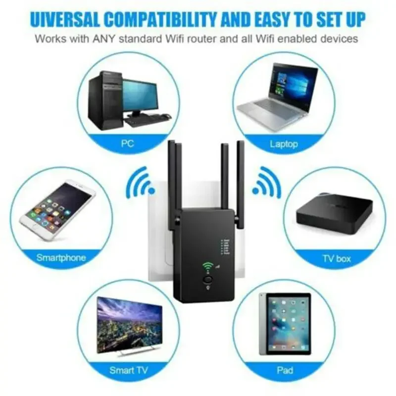 Wi-Fi range extender outdoor without cable Wifi signal repeater 1200Mbps 5.8GHz&2.4GHz Router Booster Through Wall AP Model