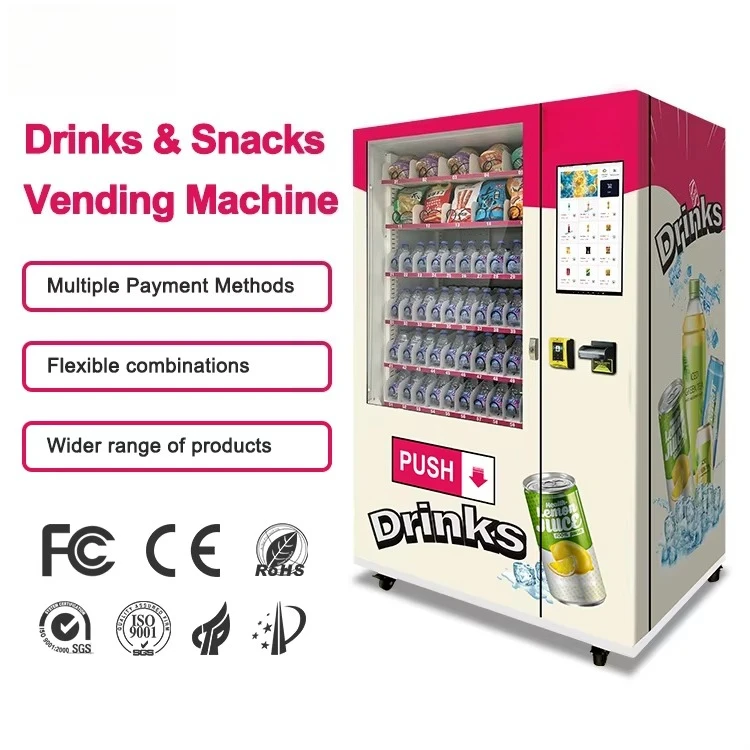 FOODLINE Customized 24-Hour Automated Snack Vending Machine Hot Selling in Germany Accepts Credit Card & Coin Payments