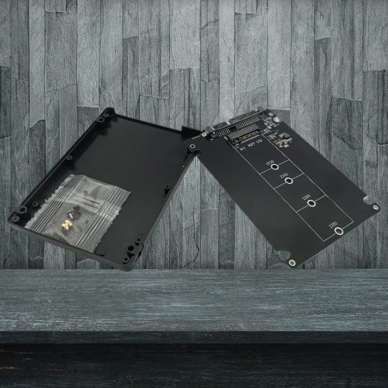 External M.2 SATA SSD Box Enclosure M.2 NGFF SSD to SATA3 Adapter Card Hard Drive Converter SATA3.0 6Gb Hard Drive Adapter Board