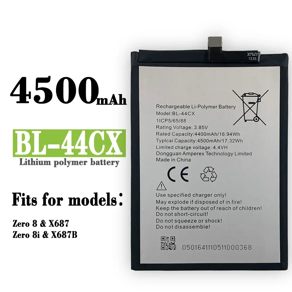 High Quality Replacement Battery For Infinix X687 Zero 8 BL-44CX Mobile Phone Large Capacity Built-in Battery