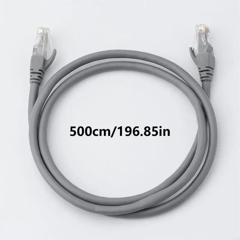 270B CAT6 이더넷 케이블 회색 빠른 속도 LAN 네트워킹 패치 게임 및 스트리밍 RJ45 24AWG 500MHz