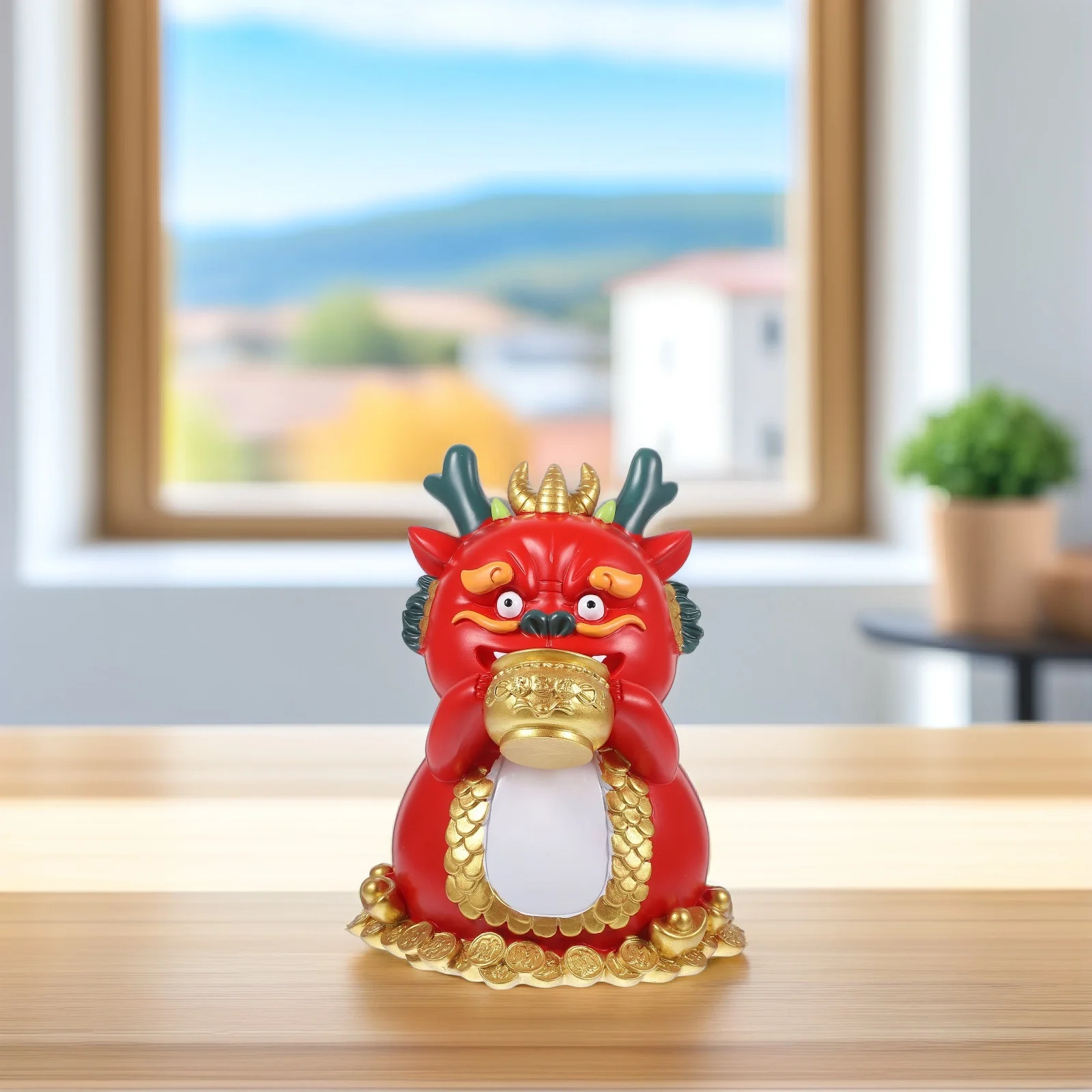 

1pc Dragon Piggy Bank Year of Dragon Saving Pot Desktop Decor Money Jar Coin Banks Prosperity Statue Storage Box