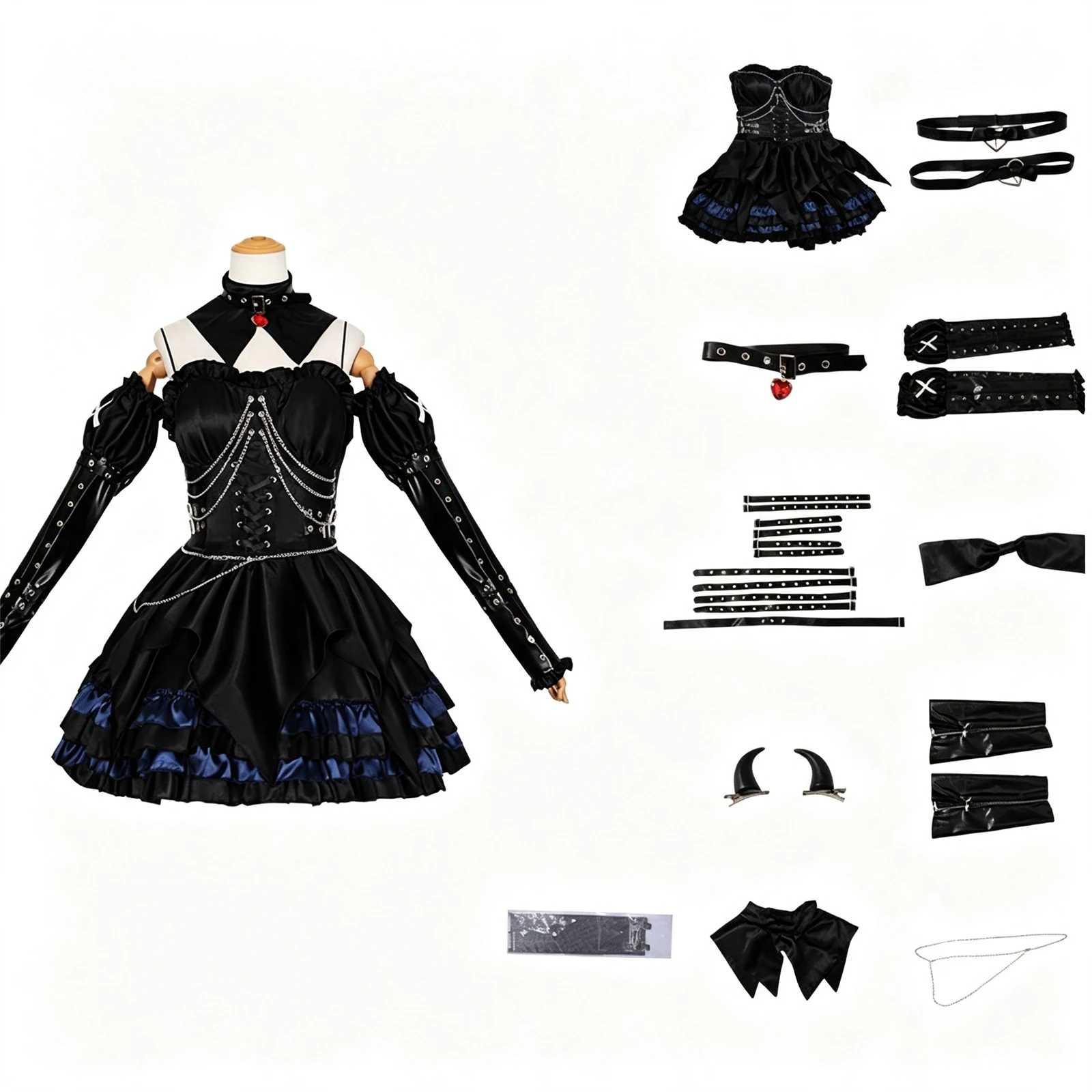 Anime Cosplay Black Girl - Streamer Rain Cosplay Costume Anime Girl