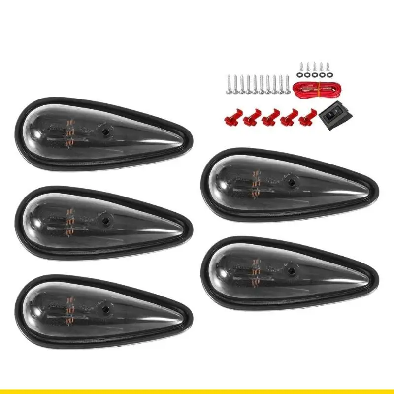 SZCH Teardrop Cab Lights for Car Truck Replacement Waterproof 9 LEDs Cab Light Replacement Roof Running Top Auto Accessory