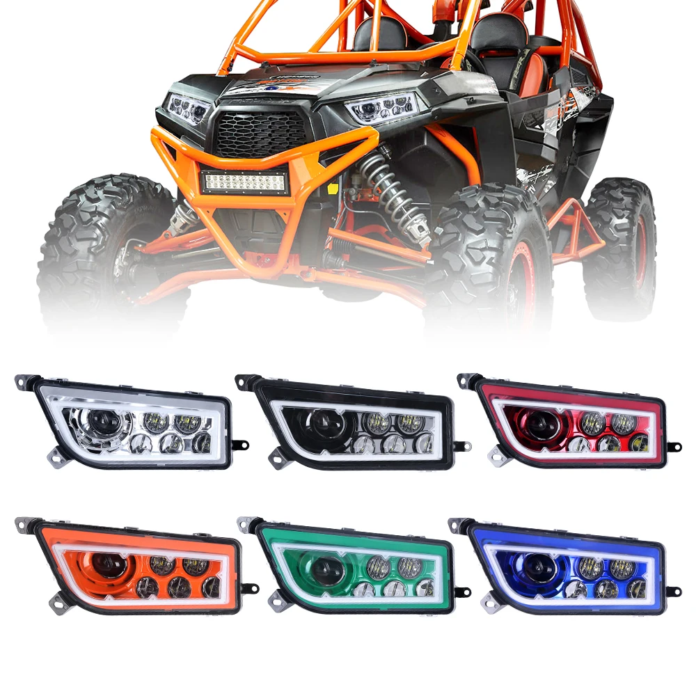 Venta caliente: Mikilon Luces Led Carro Rgb Halo Atv Kit de faros Led para Pathfinder 2016 Faros RGB Faros delanteros Atv