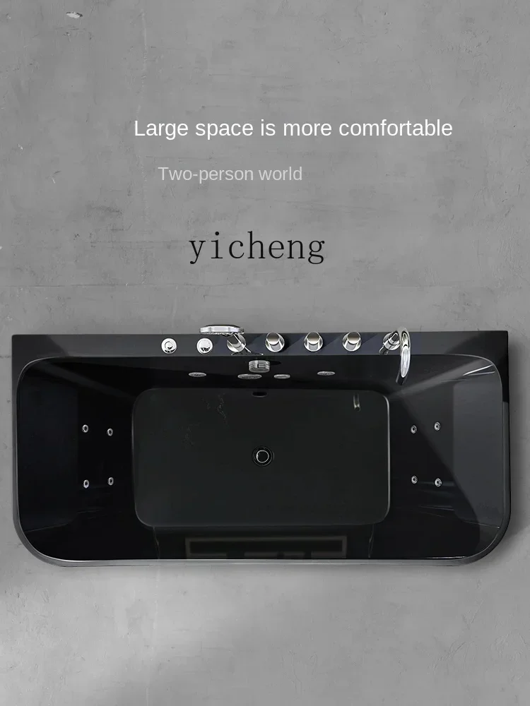 Picture 5: Household Light Luxury Spa Full Black Acrylic Constant Temperature Heating Bathtub