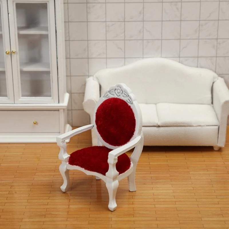 Y4qa 1:12 House bambola in miniatura mobili da soggiorno in legno per bambola chai