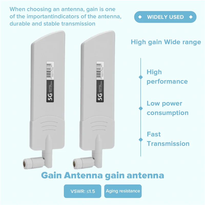 B24B 2PCS 5G Antenne 5G/3G/4G/GSM Volle Band kleber Stick Omni Wireless Smart Meter Router Modul Verstärkung Weiß SMA Stecker