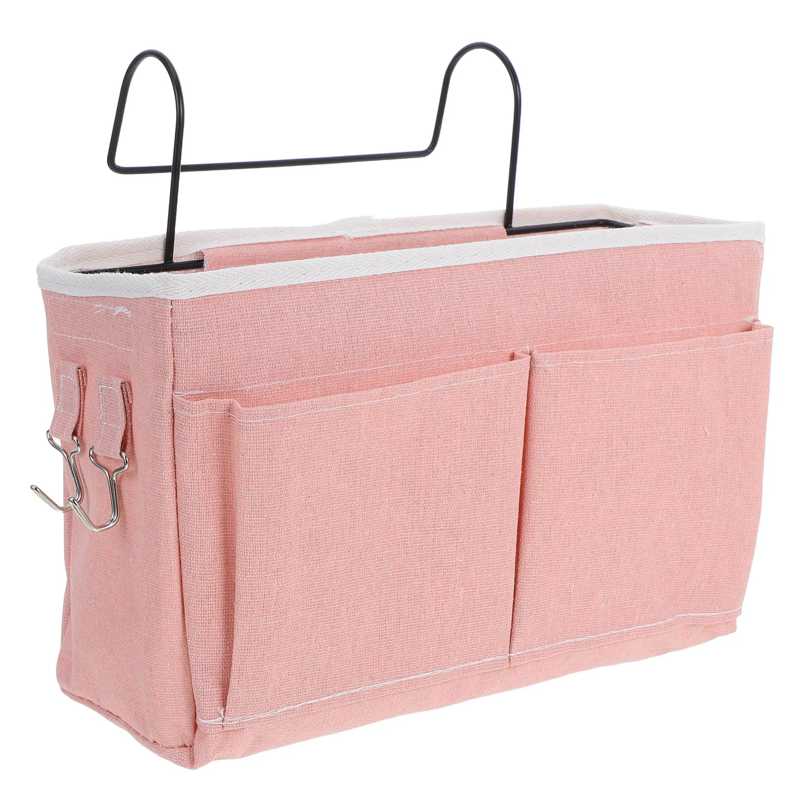 

Bedside Hanging Storage Basket Soft Cotton Linen Material Holds Gadgets Glasses Books Neat Tidy Space Optimization Dorm Room