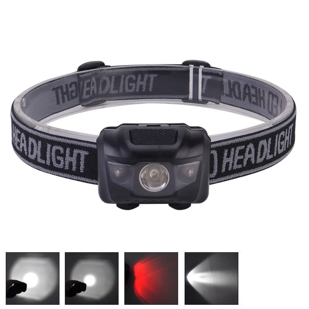 

Portable ABS LED Headlamp 4-Mode Waterproof Mini Head Lamp AAA Battery Powered LED Headlight