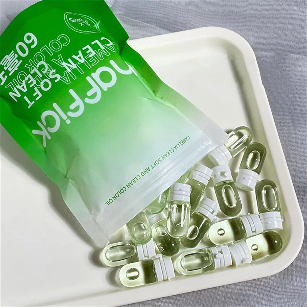 휴대용 클렌징 오일, 동백 2 차 쓰로우 메이크업 리무버 오일, 딥 클리닝, 여행, 싱글 메이크업 리무버 오일, 10 개, 20 개, 30 개