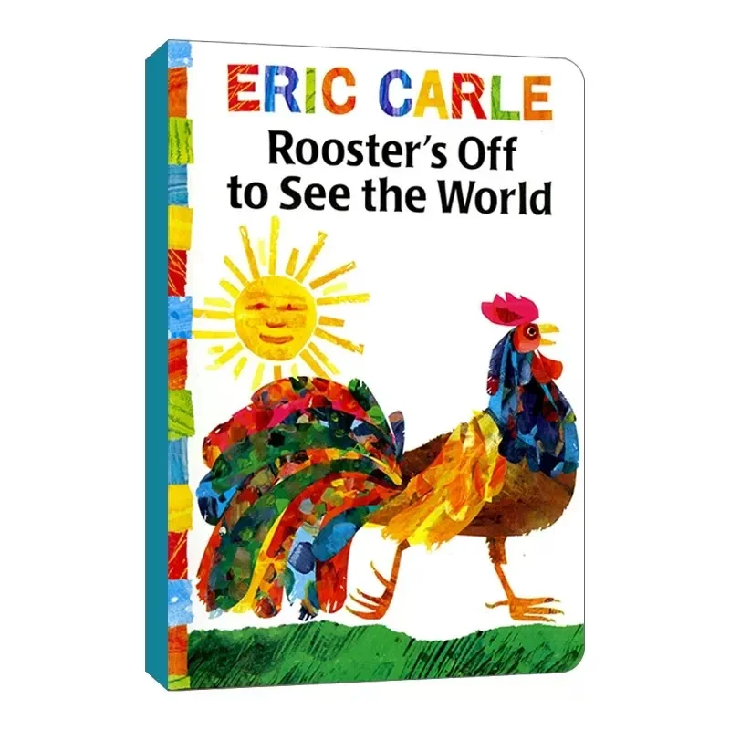 

Eric Carle Rooster's Off to See The World, оригинальная английская книжка из картона, английская книжка с картинками, детский подарок для раннего образования