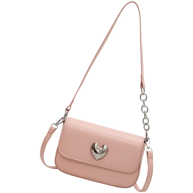 Bolsa compacta prateada crossbody para mulheres, bolsa ombro pequena elegante, bolsa couro pu para axilas