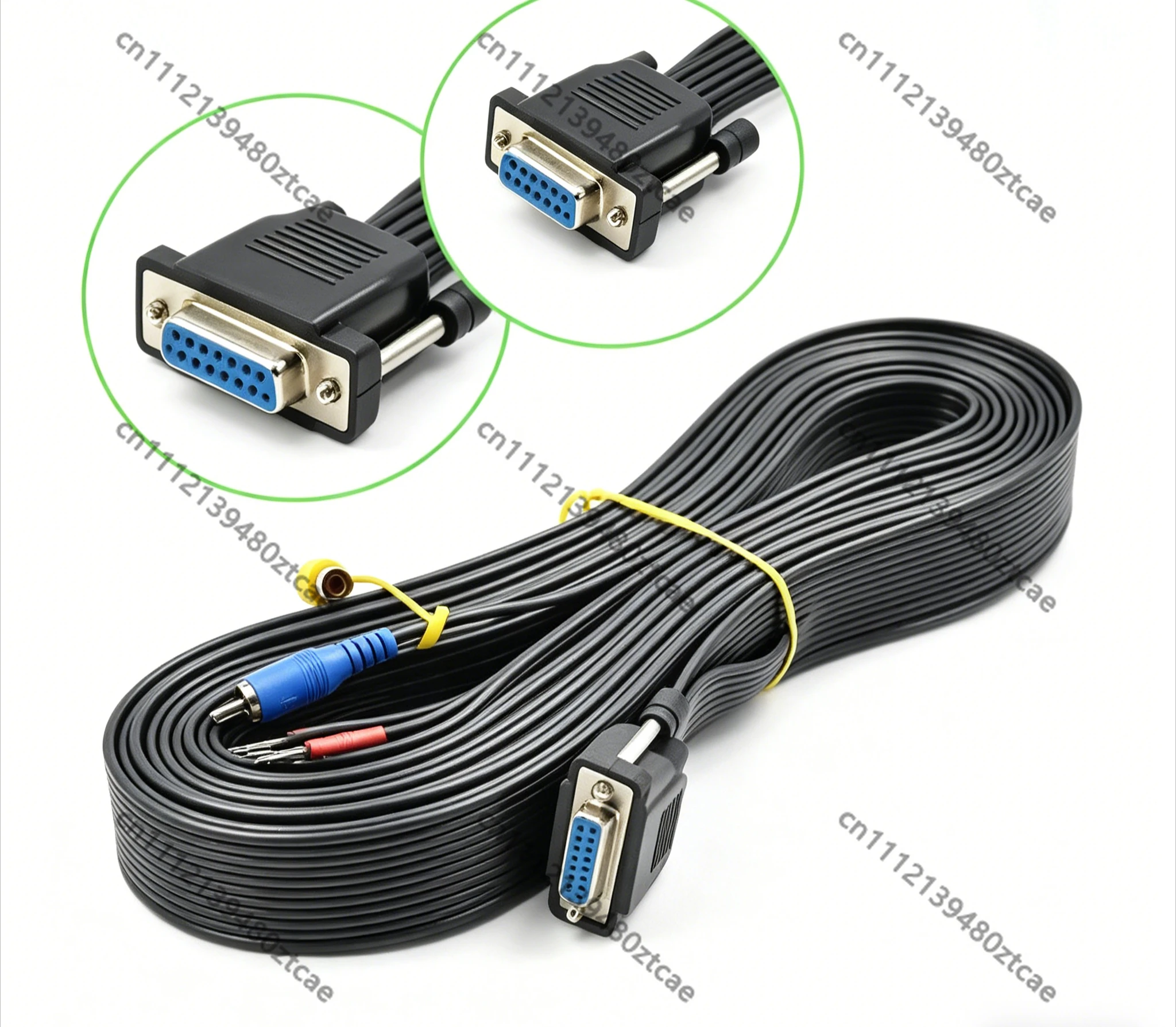 Subwoofer Receiver Link Cable, 6M 5.1 Channel Audio Connection Wire, 6 10 15 Series I II III IV, Black Replacement Cable