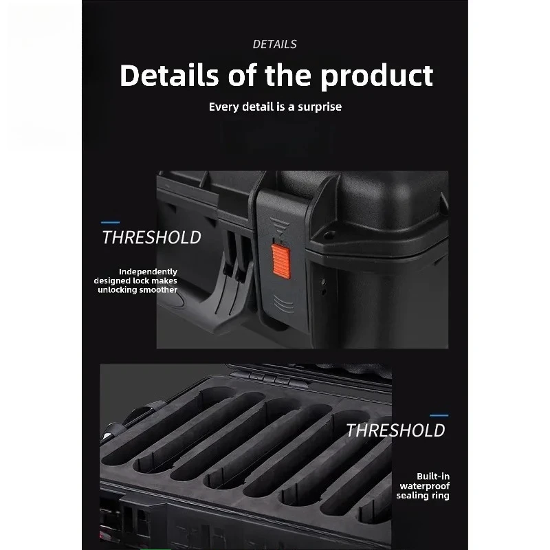 For 801 Storage Case for 8PCS Bodypack Microphone, Plastic Carry Box for Wireless Mic & In‑Ear Monitor Accessories
