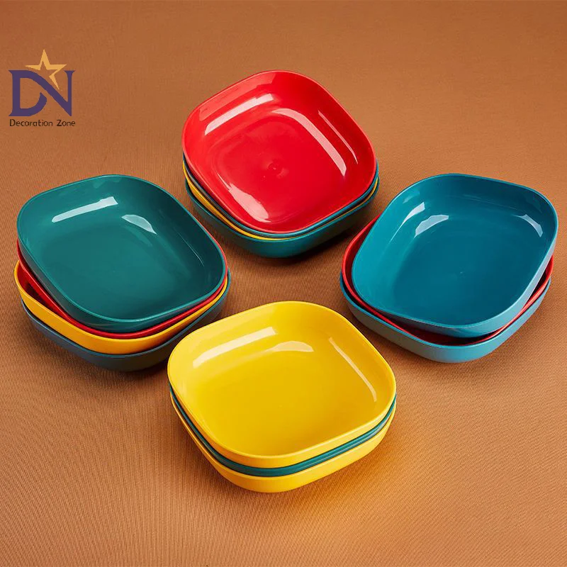 Spit Bone Dish Spit Bone Dish Home Snack Small Dish Salty Dish Plastic Snack Cake Dish Dining Table Garbage Plate Fruit Tray