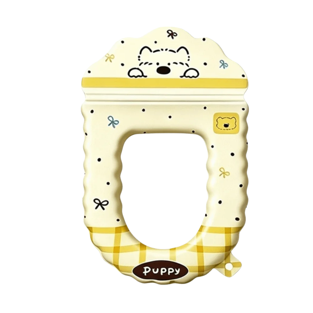 EVA Backrest Toilet Seat Cover Cartoon Dog Self-adhesive Aromatherapy Toilet Seat Cushion Waterproof Thickened Toilet Mat