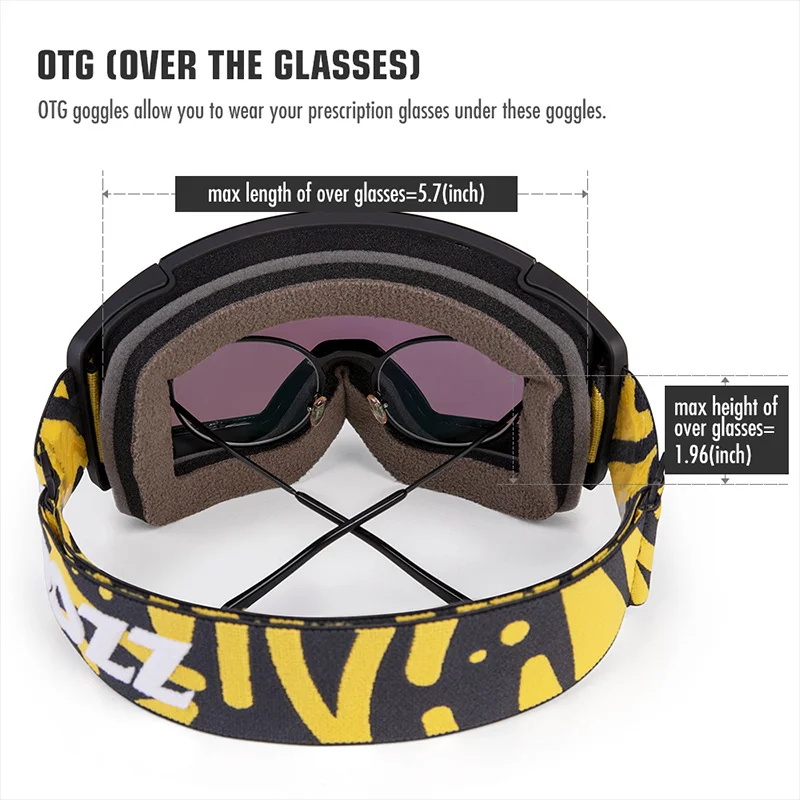 COPOZZ lunettes de Ski magnétiques professionnelles adulte Anti-buée lunettes de Ski Protection UV400 neige Snowboard lunettes lunettes