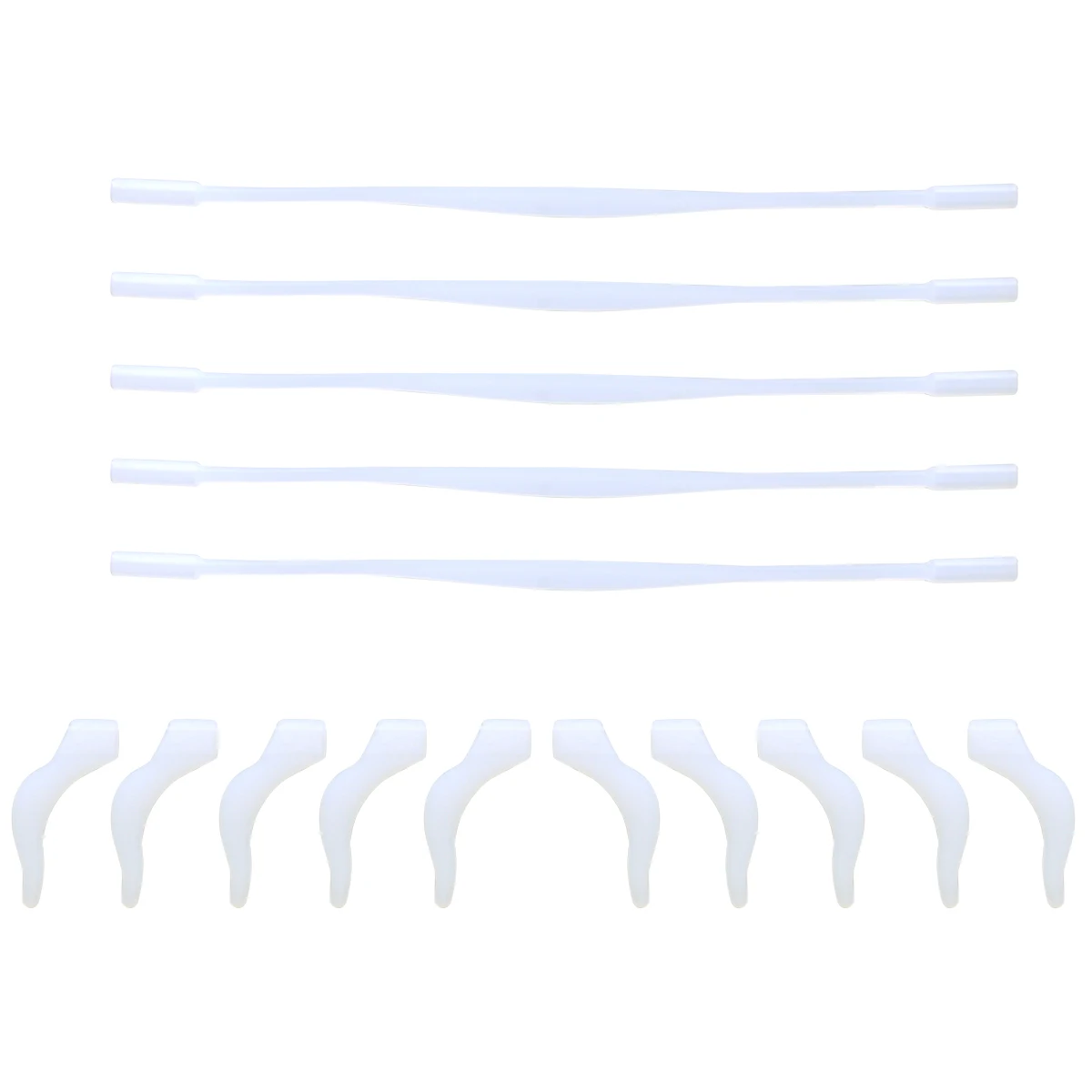 

Anti-slip Silicone Rope Eyeglass Ear Grips 5 Sets Kids Retainer Cord Soft Temple Tips Hook Anti-sweat Dirt-resistant Lightweight