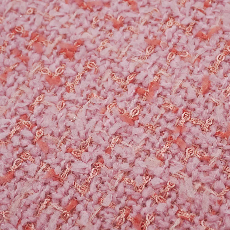 Pop Pink Wool Tweed Fabric for Coats Diy