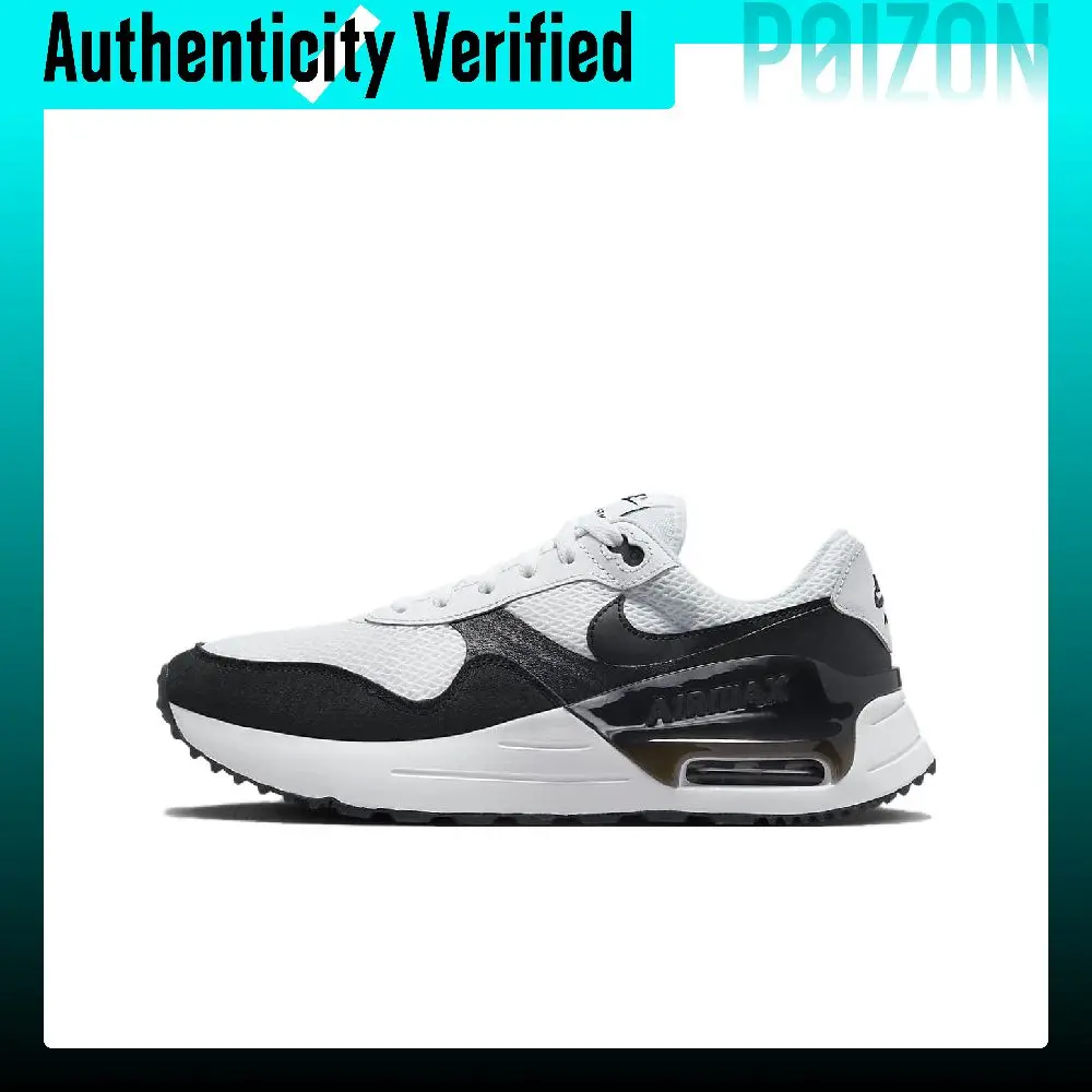 nike-air-max-systm-sports-abrasion-resistant-breathable-low-top-casual-shoes-men's-black-white-dm9537-103