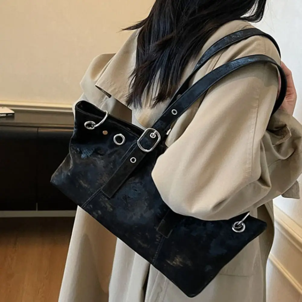 韓国風マットPUトートバッグ トートバッグ PUレザー 大容量ハンドバッグ ボヘミアンスタイル 大容量脇の下バッグ 女の子向け