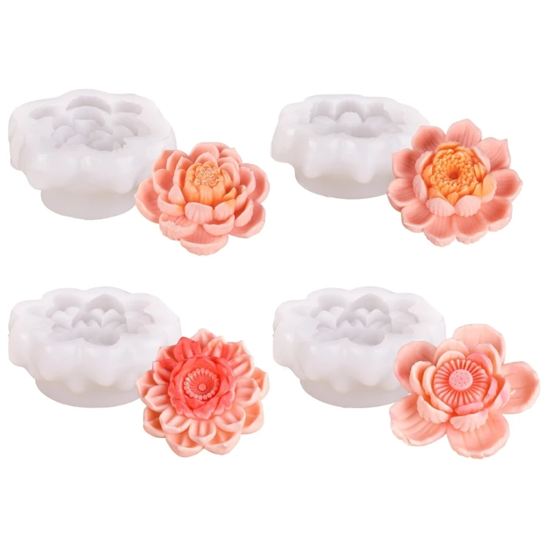 3D Flower Gypsum Mold Practical Silicone Molds Desktops Ornament Mold Home Decoration Molds R3MC