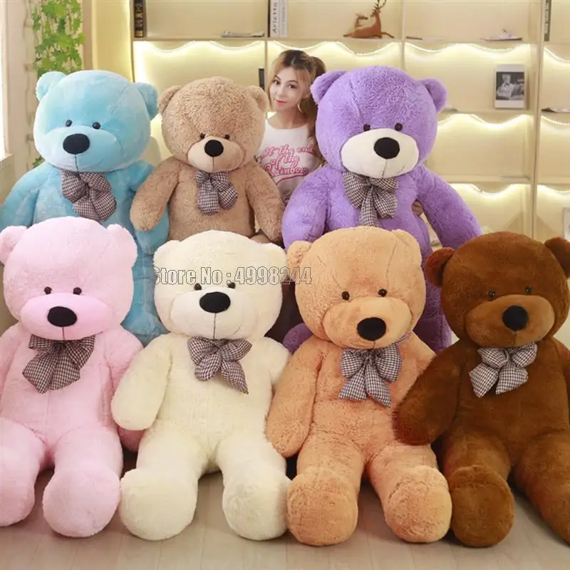 (no Cotton)cute7 Colors Giant Bear Teddy Plush Empty Doll Skin For Kids Friend Gift Toy