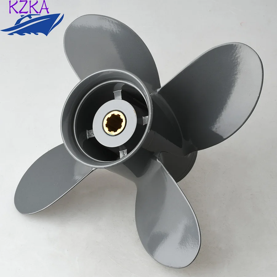 

Outboard Propeller 4 Blade 9 1/4X10 For Honda and Yamaha Outboard BF8D BF9.9D BF9.9 BF15A BF15D BF20 8 Splines 58134-ZV4-010AH
