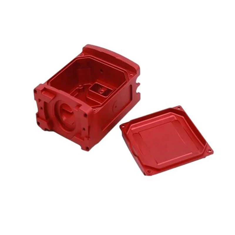 Customized Cnc Milling Processing Aluminum Alloy Switch Socket Bottom Box Red Shell