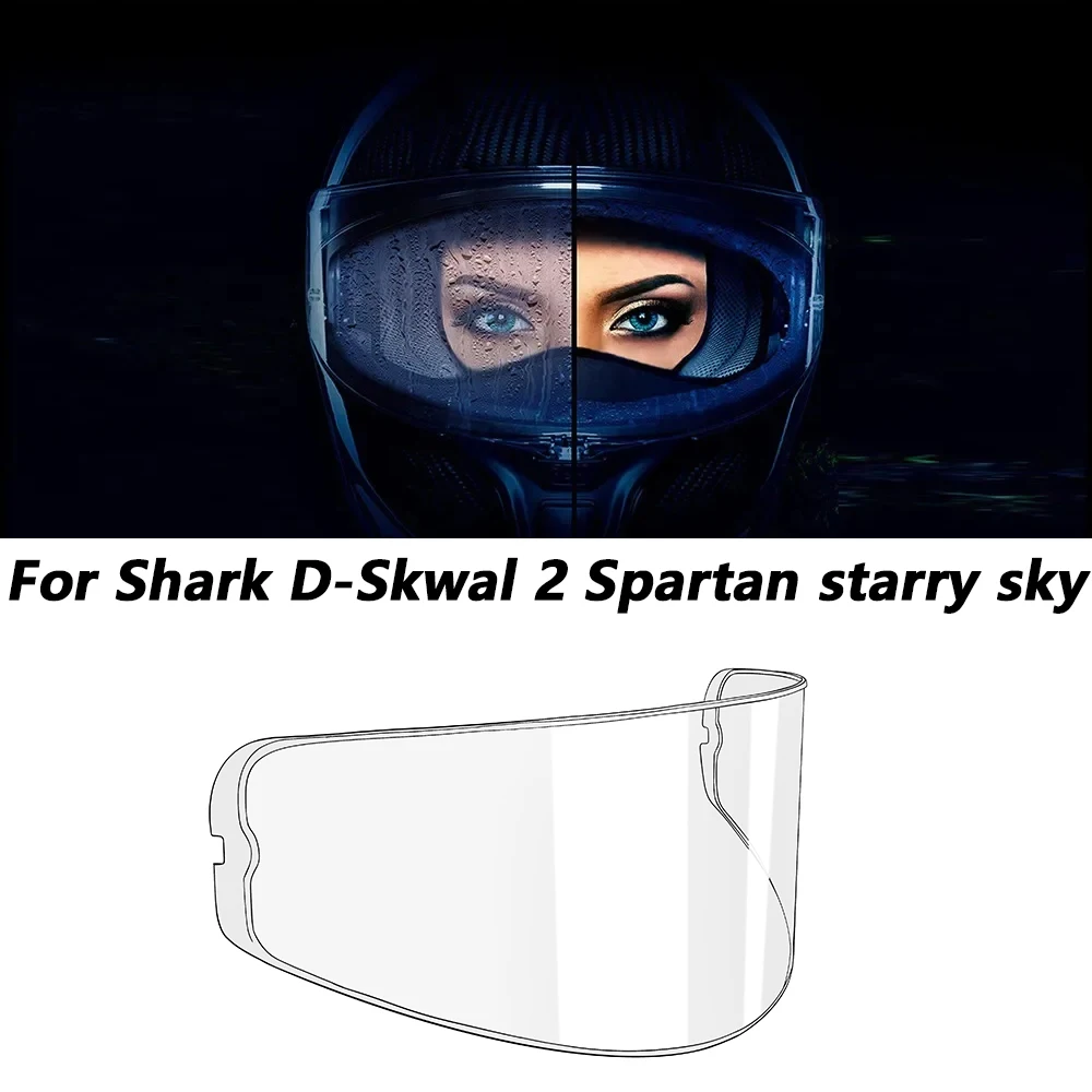

Для Shark D-Skwal 2, спартанское звездное небо, шлем, козырек, противотуманная вставка, прозрачная пленка