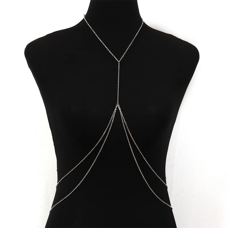 مثير الصدر سلسلة بيكيني أنثى الجسم البطن سلاسل للنساء عبر الخصر سلاسل #1