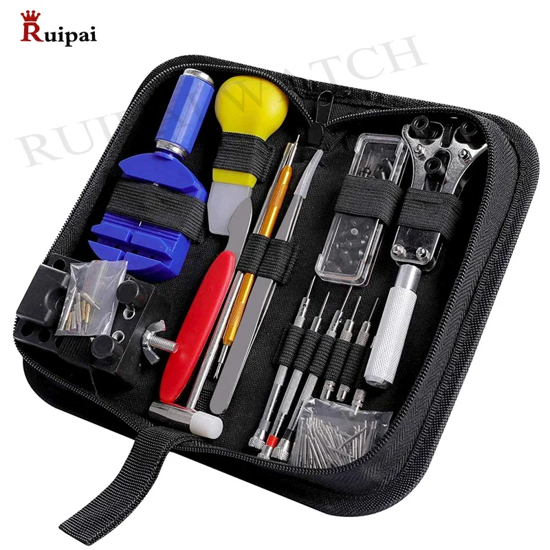 RUIPAI 147pcs Watch Repair tool Kit Watch Link Pin Remover Case Opener Spring Bar Remover Horlogemaker Gereedschap