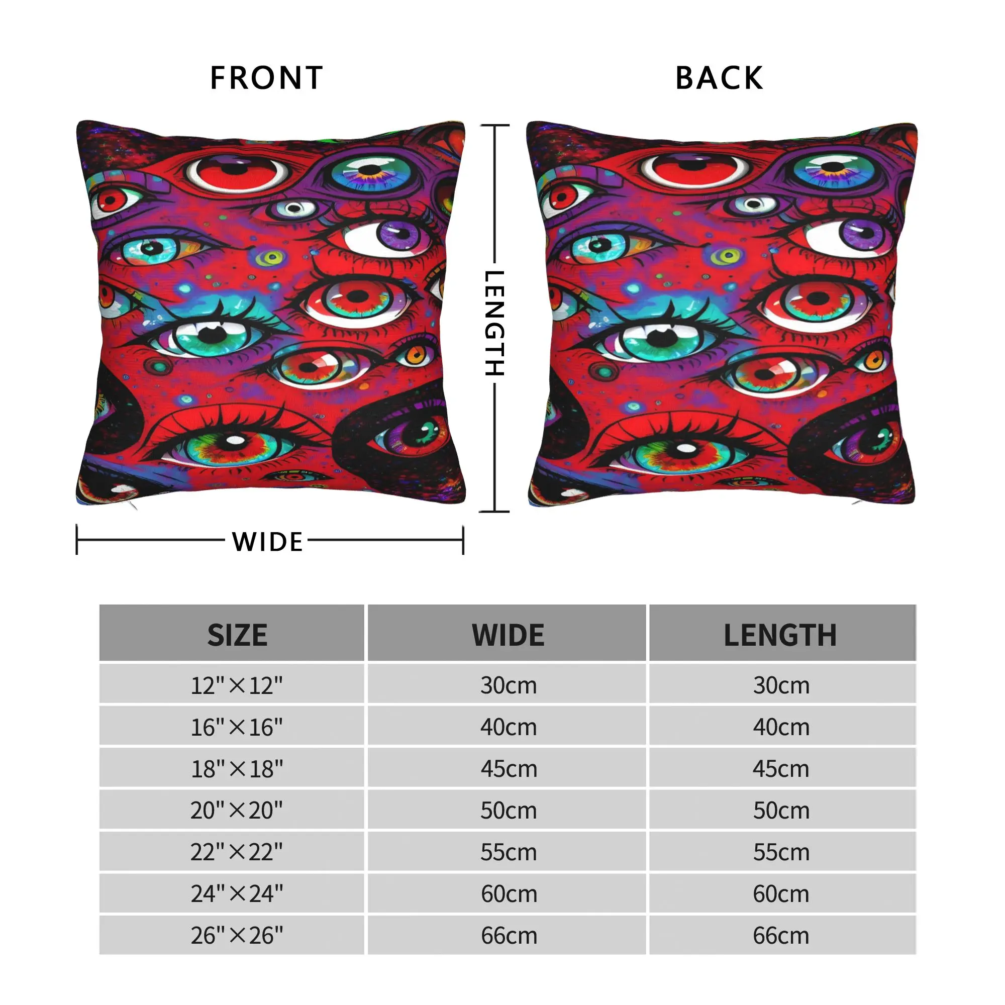 Psychedelic Graffiti Multi-Eyed  Pillow Case  Soft Pillow Cover For Wedding Party Home Decor Novelty Pillowcases