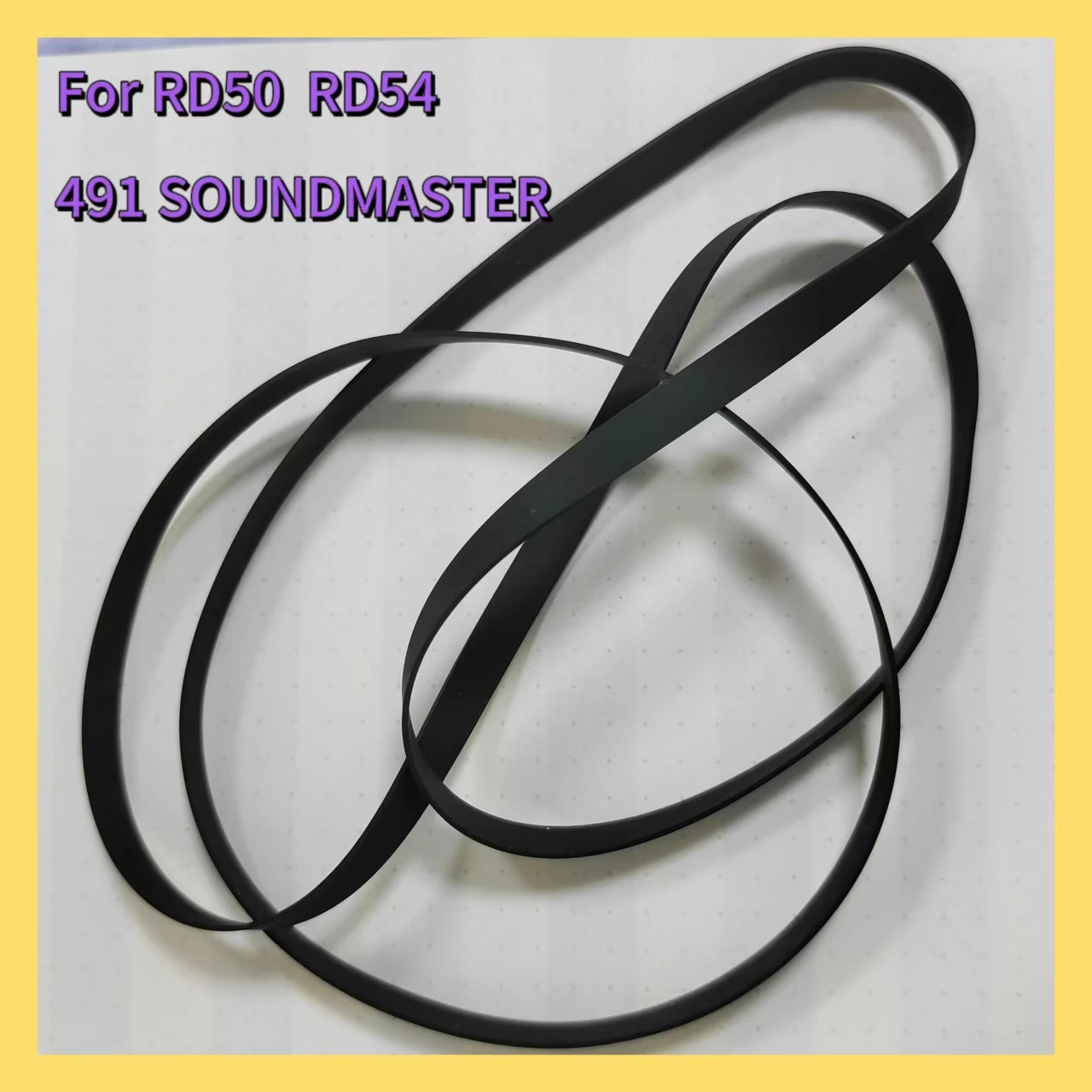 A Belt For EXCALIBUR  RD50  RD54  491-SOUNDMASTER Turntable Black Belt Replacement