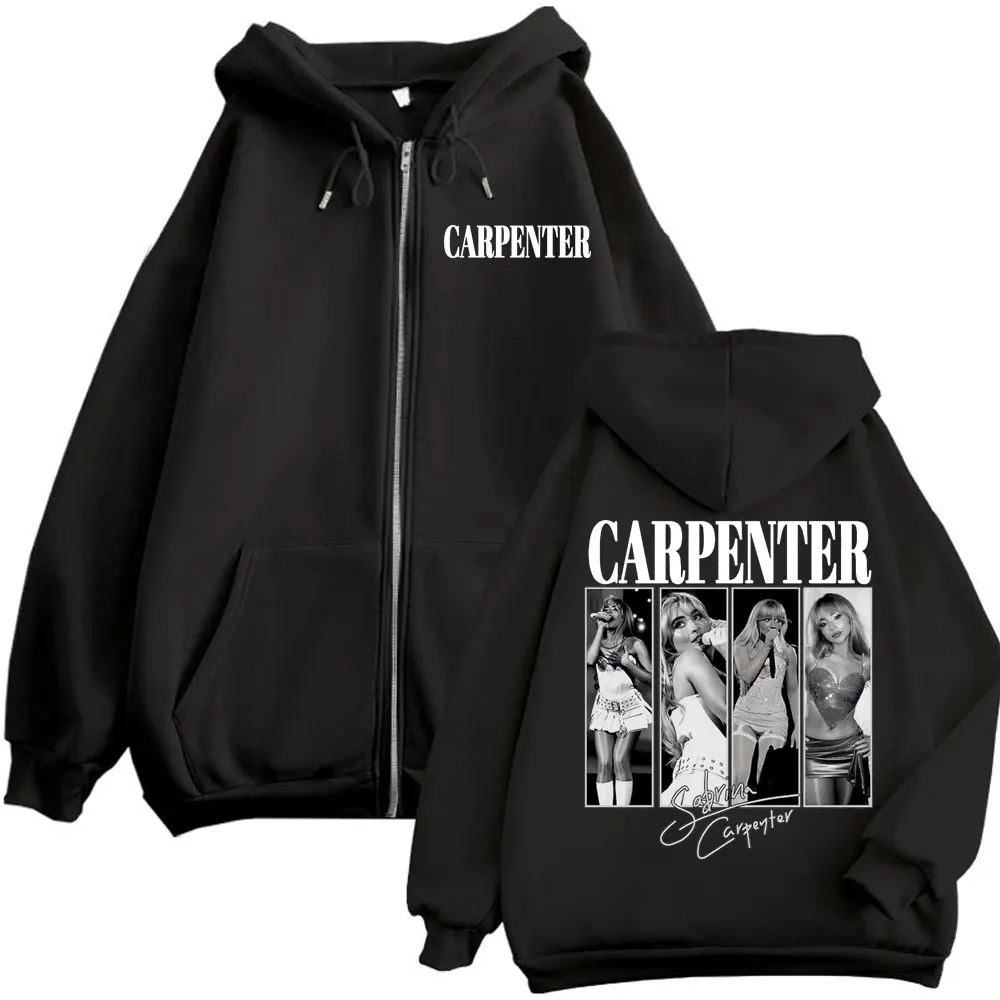 

Sabrina Carpenter Graphic Zipper Hoodie Men Women Fashion Aesthetic Zip Up Pullovers Autumn Winter Casual Oversized Sweatshirts