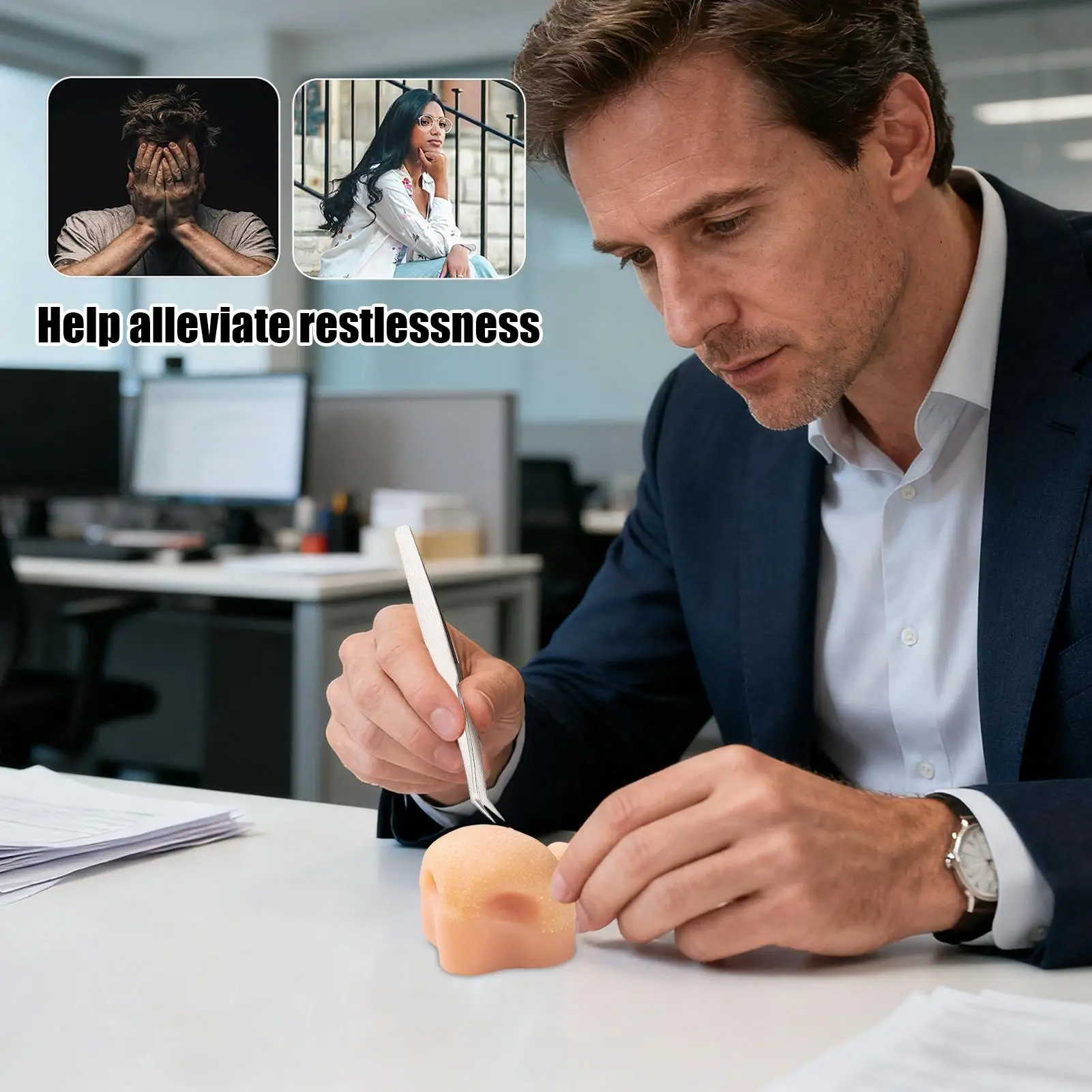 Puistje Popper Siliconen Knijpspeeltje Realistische mee-eterverwijderaar Simulator voor stressverlichting Kinderen Volwassenen Werkplek