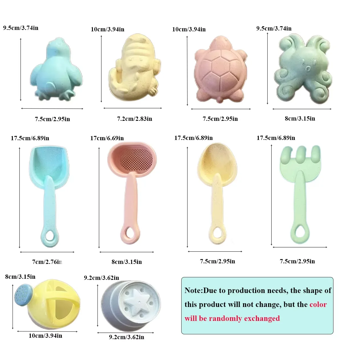 Foldable Bucket Beach Sand & Water Play Toys for Toddlers, Portable Outdoor Summer Kids Toys Set with Shovel & Molds, Eco-Friend