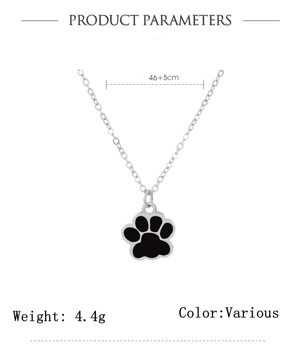 Pet Stainless Steel Necklace Cute Cartoon Animal Pendant Necklace Simple Cat Paw Necklace Jewelry Gift For Lady 2023 New Fashion