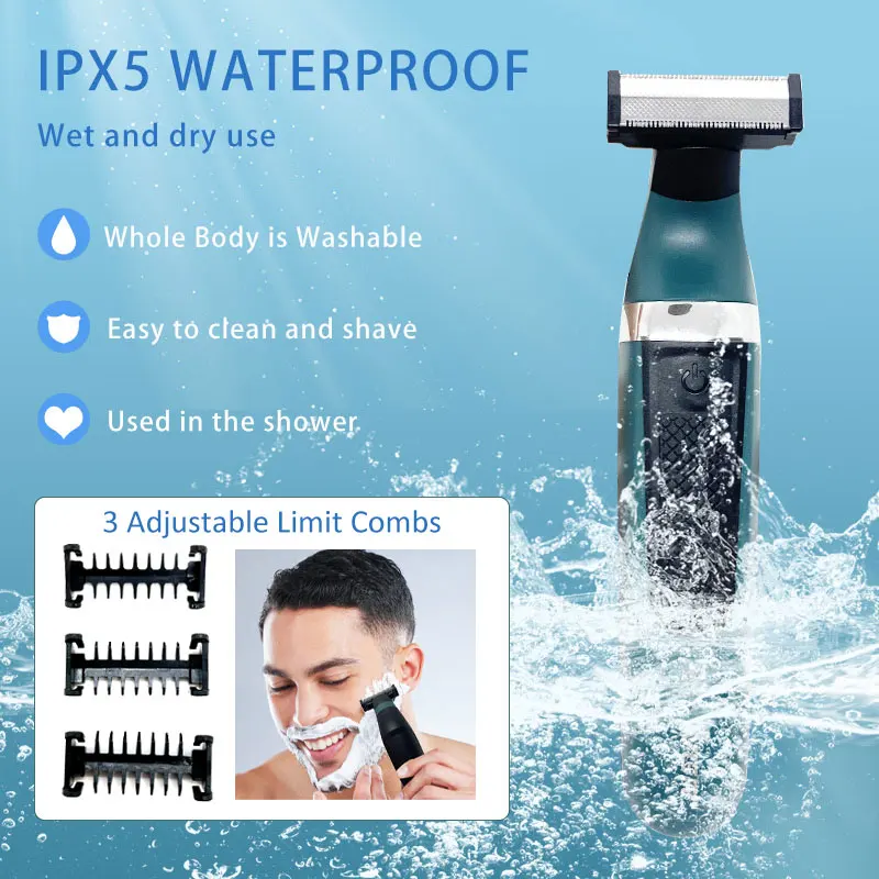 VGR Depilazione pubica Aree intime Luoghi Parte Taglio di capelli Rasor Clipper Trimmer per inguine Epilatore Rasoio di sicurezza Uomo Donna Rasatura