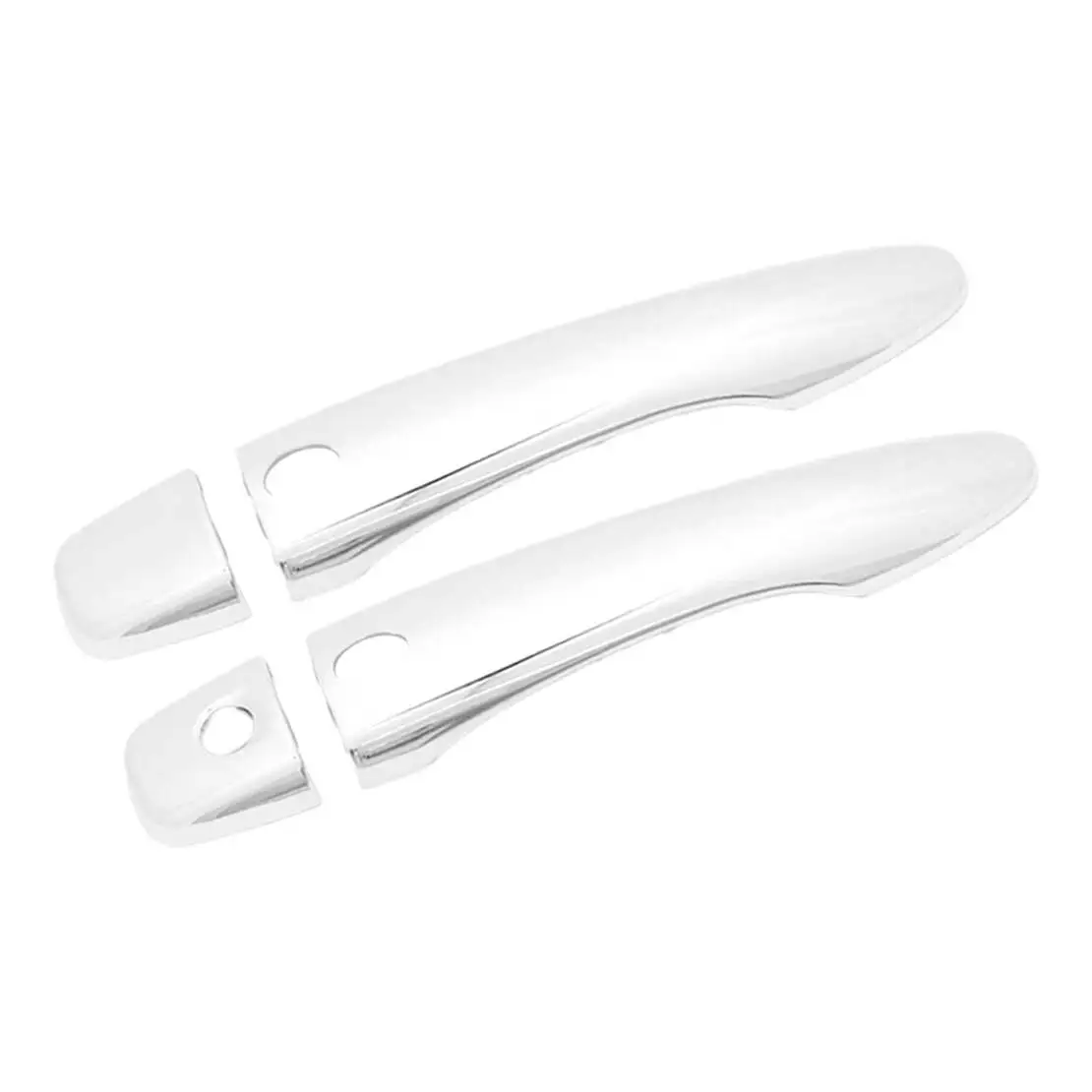 Chrome Silver Exterior Side Door Handle Cover Cap Molding Trim with 1 Keyhole&2 Smart Hole Fit For Nissan Sentra Sedan 2013-2019