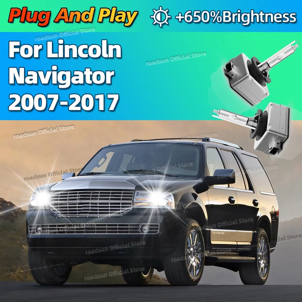 

2 шт., 35 Вт, ксеноновые лампы HID, яркость 6000 К, автомобильная фара для Lincoln Navigator 2007-2017 2010 2011 2012 2013 2014 2015 2016