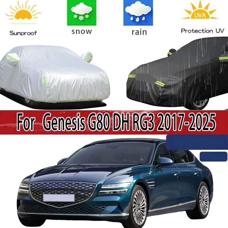 

For Genesis G80 DH RG3 2017-2025 Full Car Covers Outdoor Sun Anti UV Rain Snow Dust Protection Oxford Cloth Accessories
