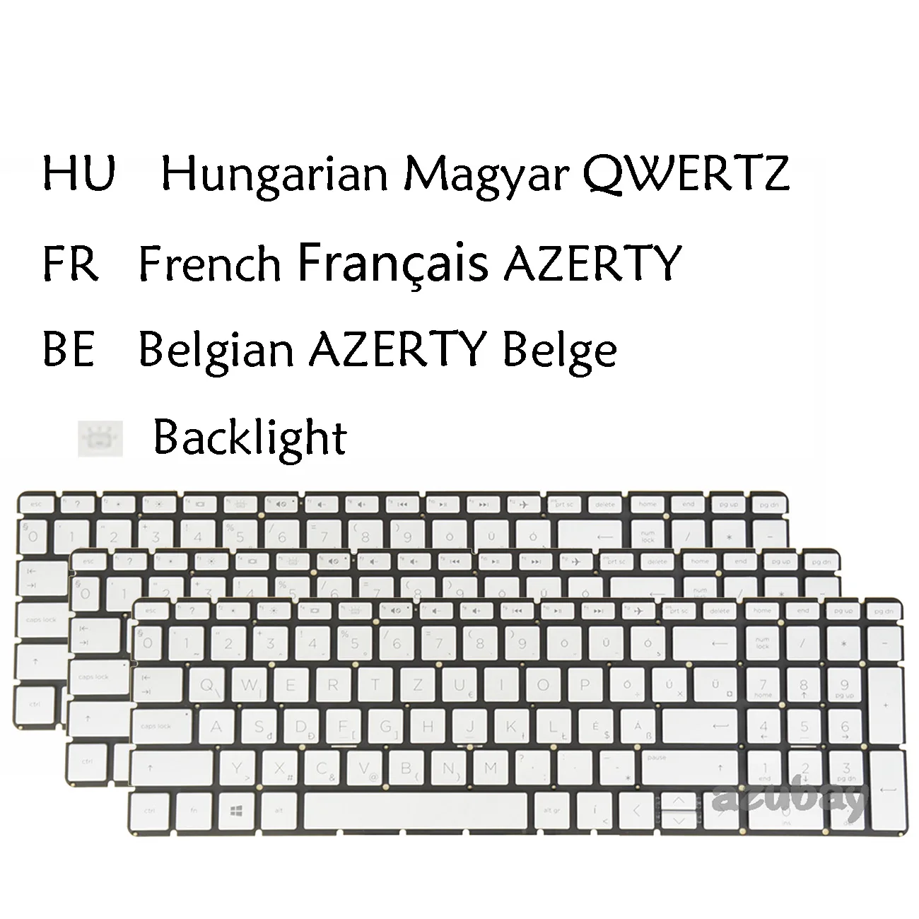 German Hungarian QWERTZ Belgian French AZERTY Keyboard For HP 15g-dx00 15m-cn00 15m-cp000 15m-dr000 15m-ds000 15q-ds000 Backlit