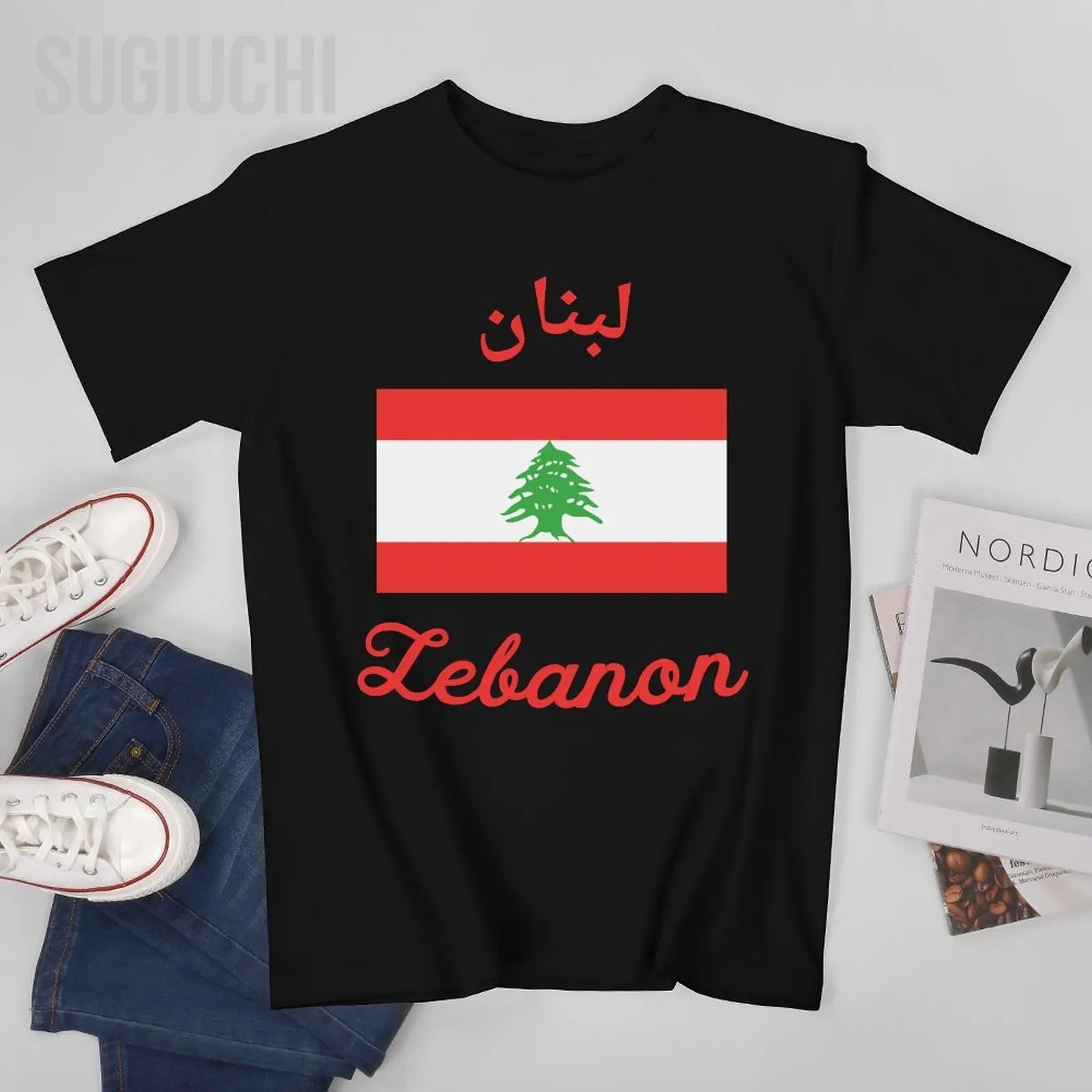 Unisex Men Lebanon Flag Tshirt Tees T Shirts Women Boys 100% Cotton T-Shirt