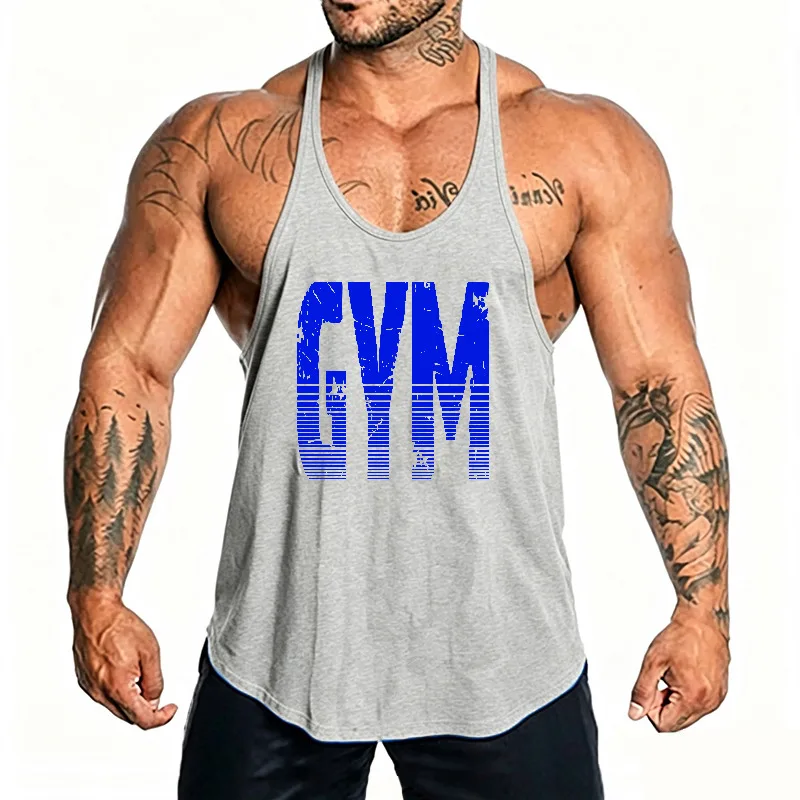 Men's Running Vests Quick Dry Sleeveless Racerback Tank Tops Breathable Lightweight Solid Color For Men Sport