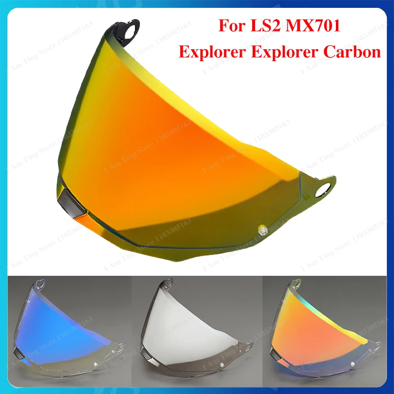 Motorcycle Helmet Visor Lens For LS2 MX701 Explorer Explorer Carbon Replace Anti-UV Dustproof Windshield Helmets Accessories