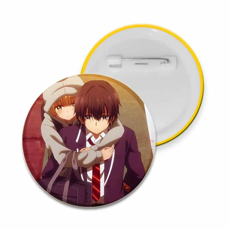 The Angel Next Door Spoils Me Rotten Anime Simple Button Pins Snap-on Design Brooches Fashion Decoration Badge Gifts for Friends